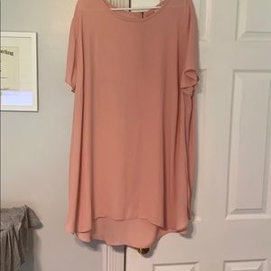 Sejour dusty pink hi low blouse